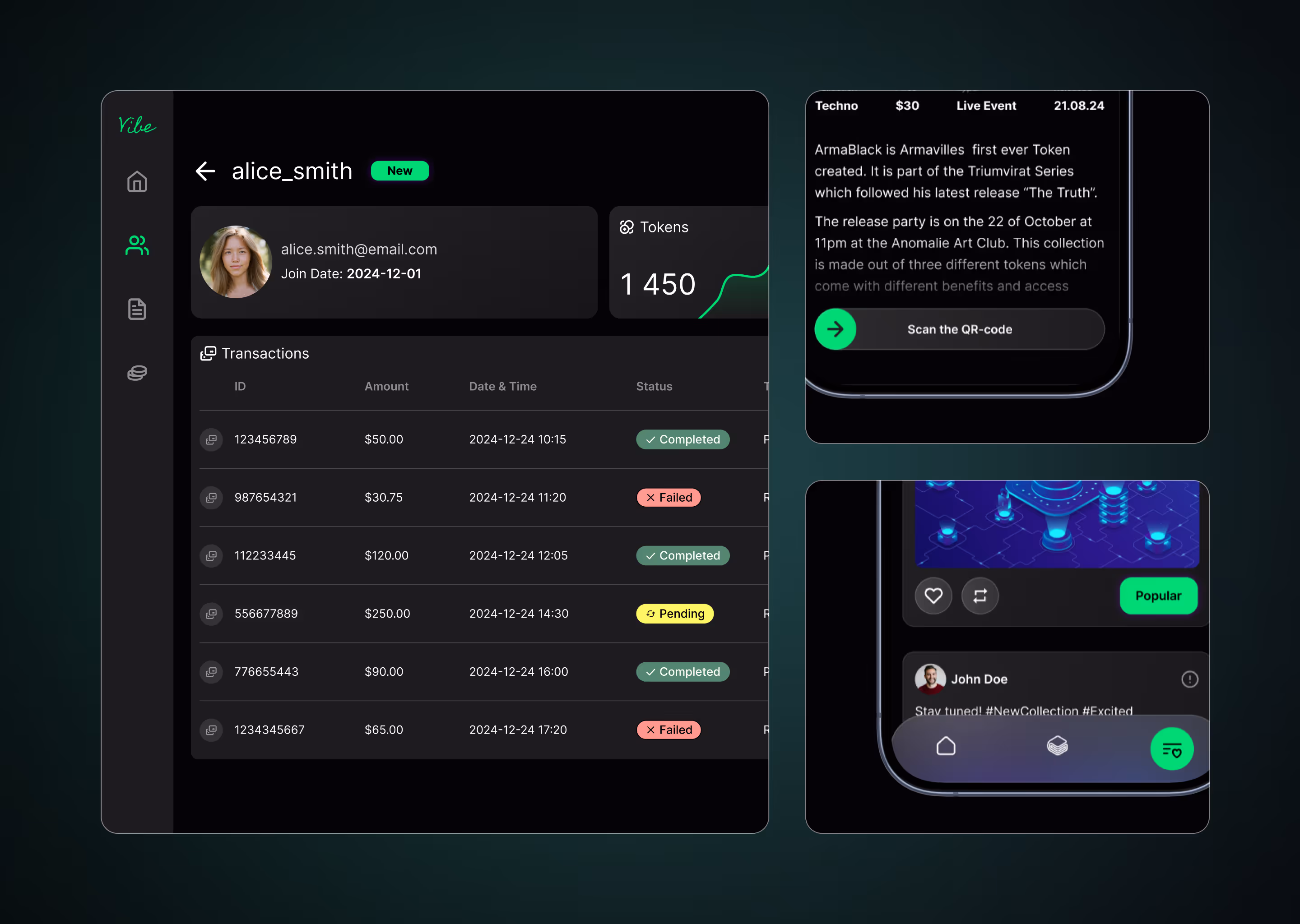 Custom NFT Ticketing Music Platform Interface