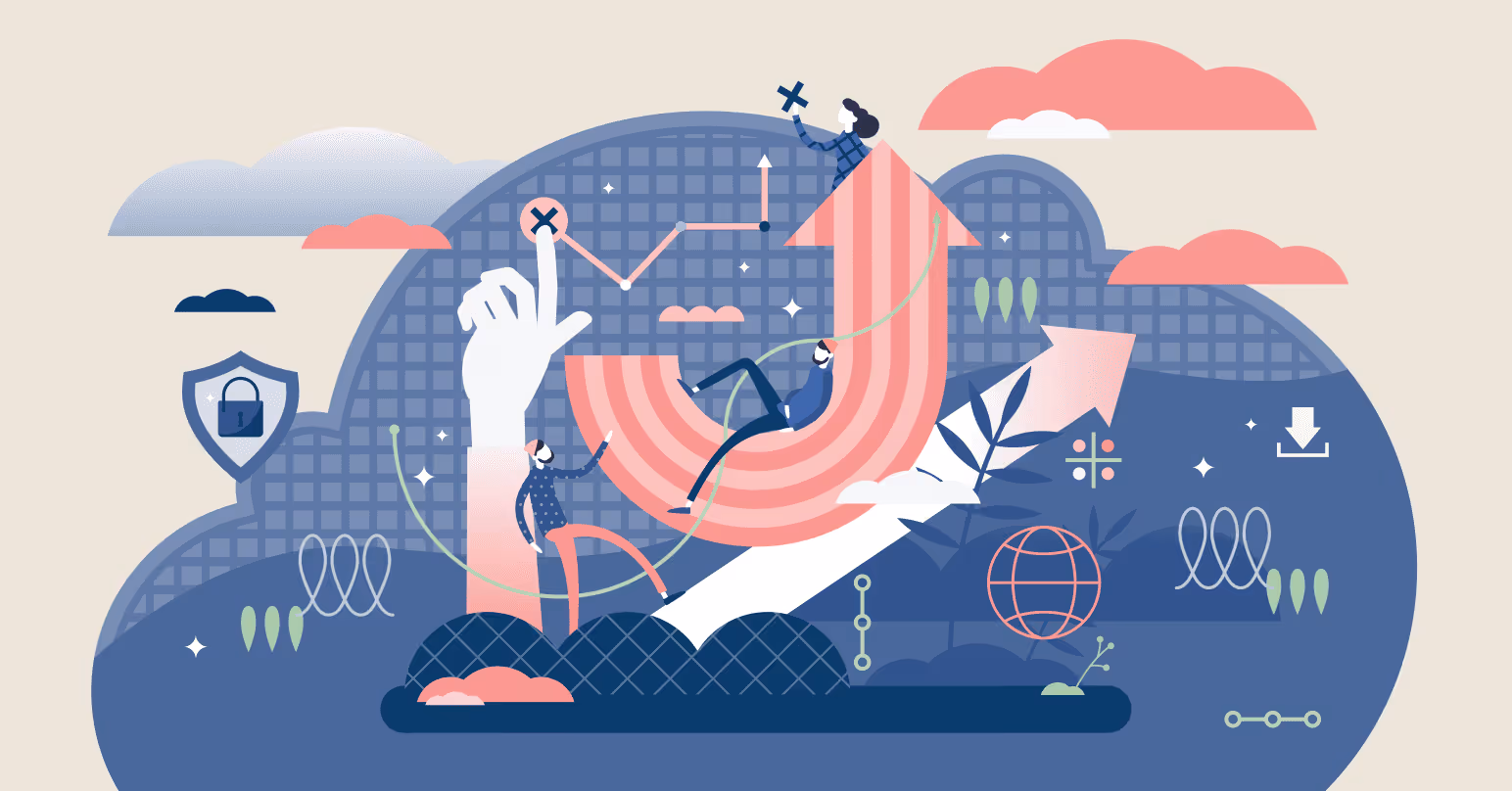 Vector image of the digital cloud and arrows showing the importance of AI agent swarms