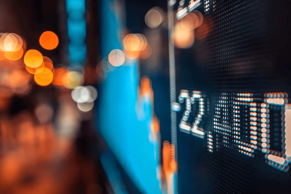 Financial market data display
