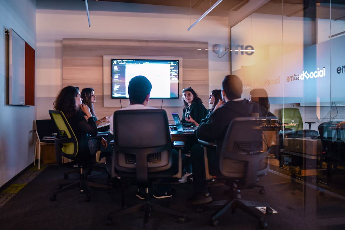 Business meeting in the conference room