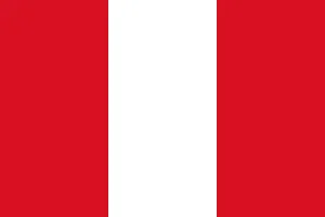 a red and white striped flag with a white stripe
