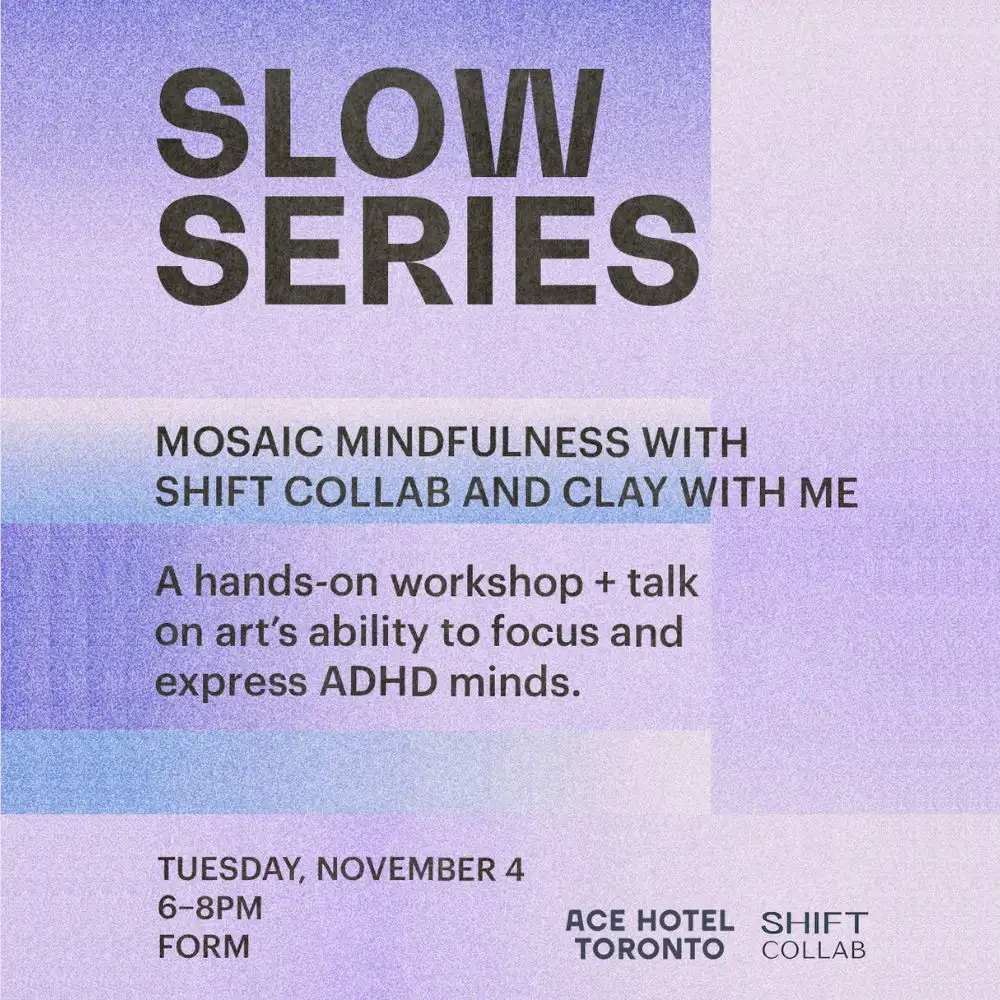 Ace Hotel Toronto and Shift Collab invites you to an evening where creativity meets reflection.