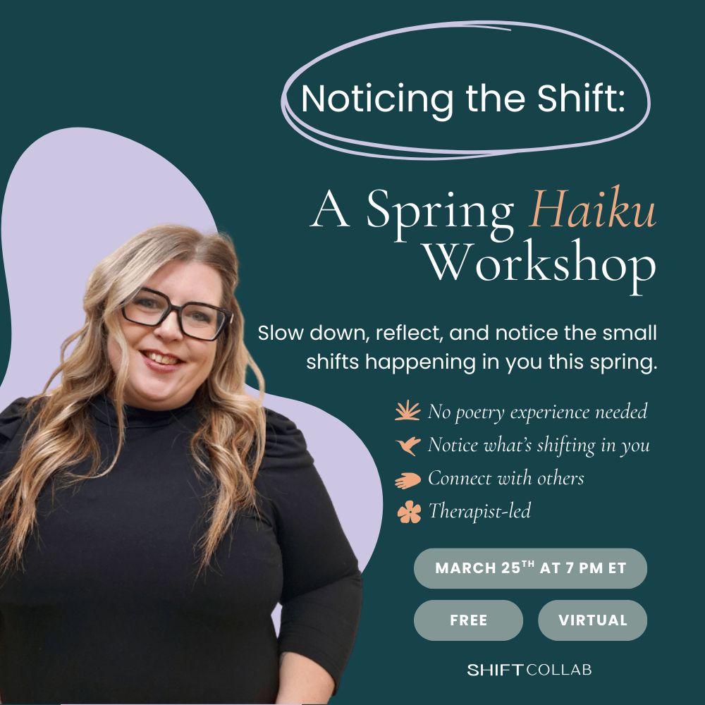 Shift therapist, Stephanie Gorrill will explore mindfulness through haiku poetry