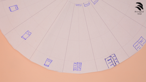 Phonoscope animation, animating with a record player, on repeat.