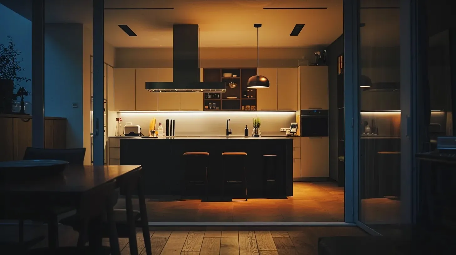 a modern, minimalist kitchen features sleek lines and a cohesive decor scheme, where elegant, functional elements blend seamlessly with personal touches, creating a warm and inviting atmosphere that embodies contemporary design.