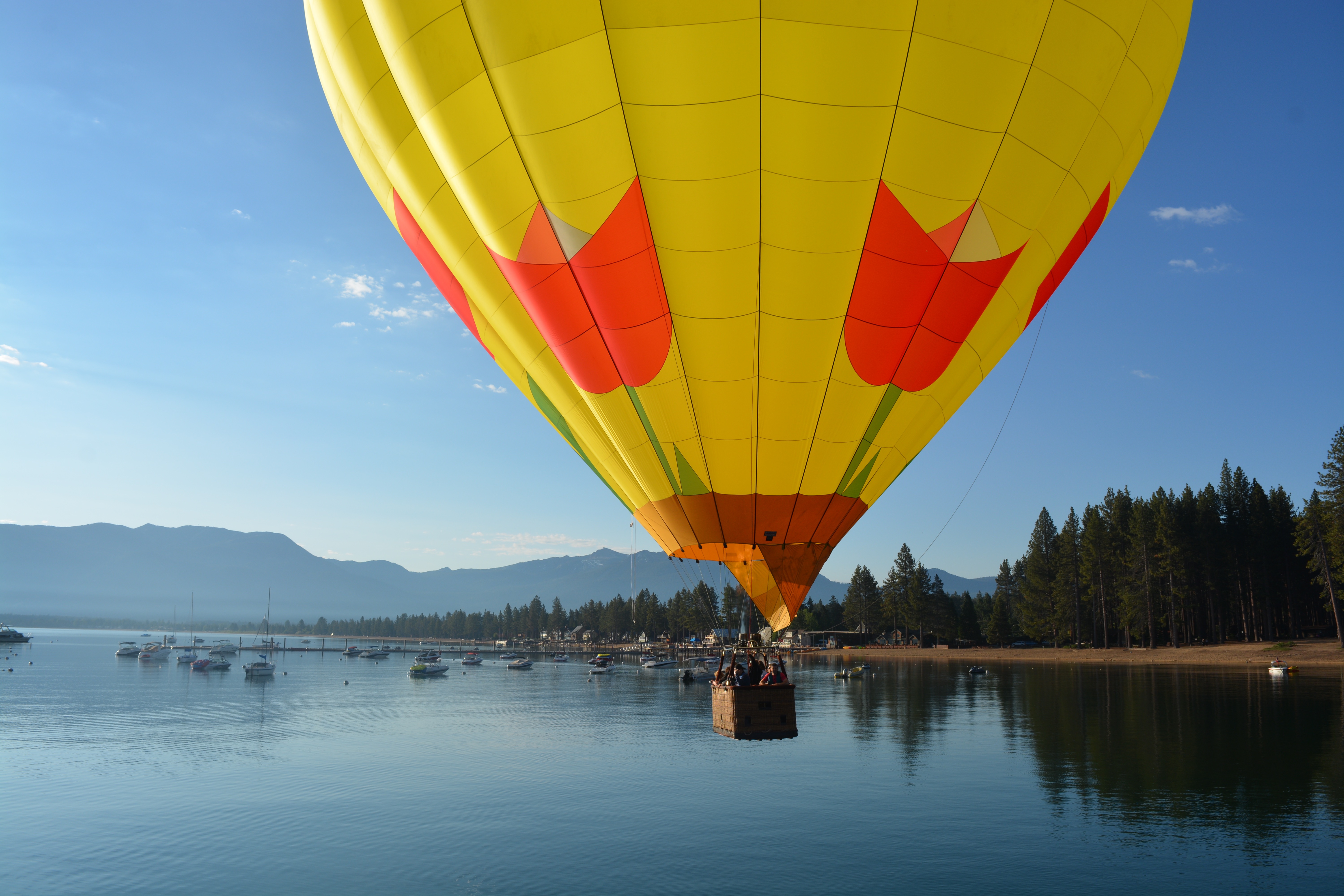Watch the balloon inflate and launch from the Tahoe Flyer