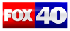FOX 40 logo featuring white text on a split red and blue background.
