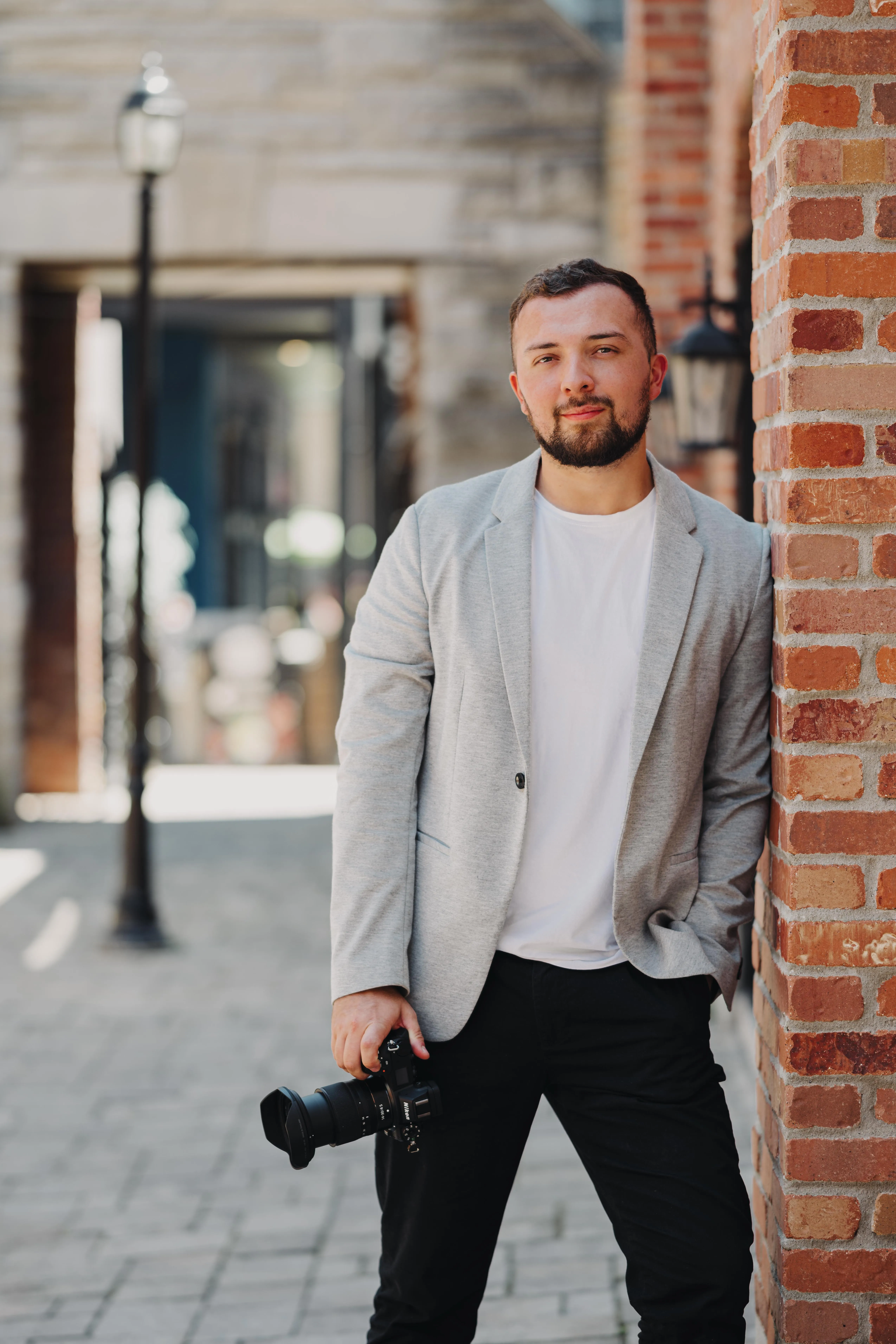 Photographer posing for a portrait.