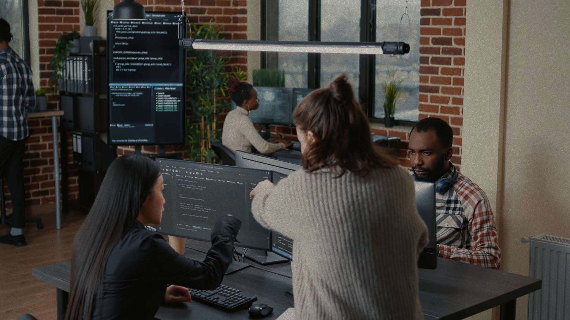People working in an office