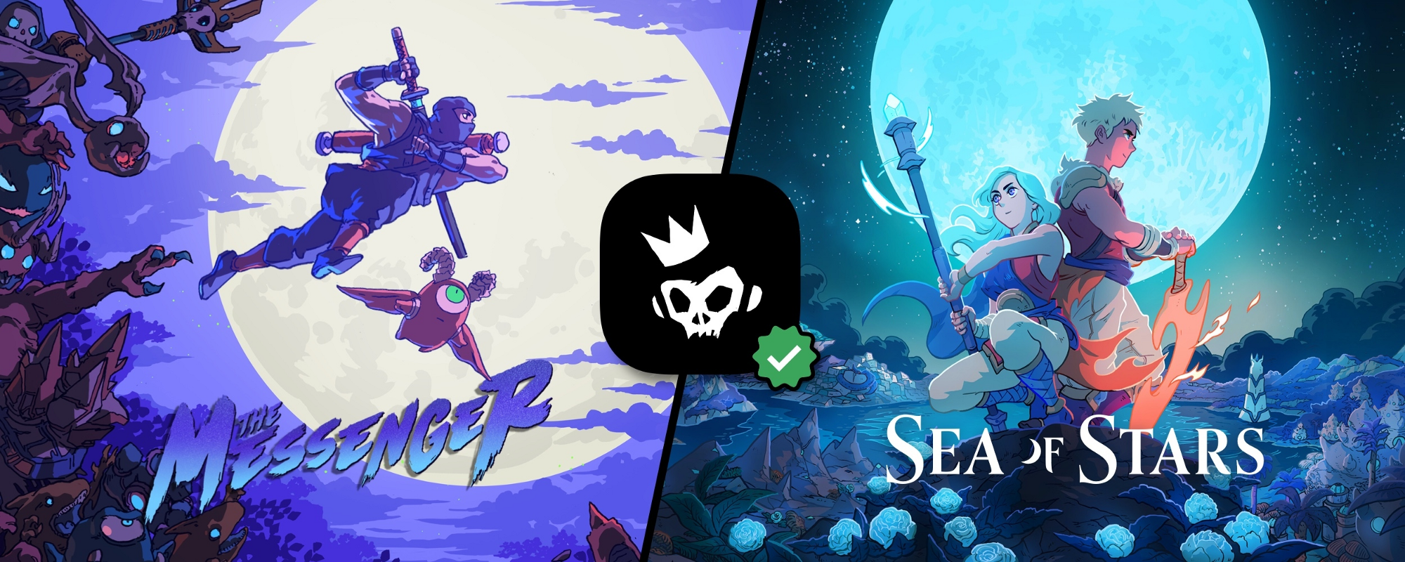 Banner of Sabotage Studio's games, The Messenger and Sea of Stars