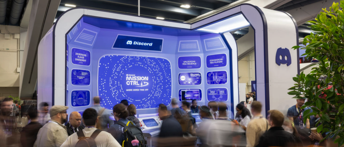 Discord’s booth at Moscone Center during 2026 Game Developer’s Conference