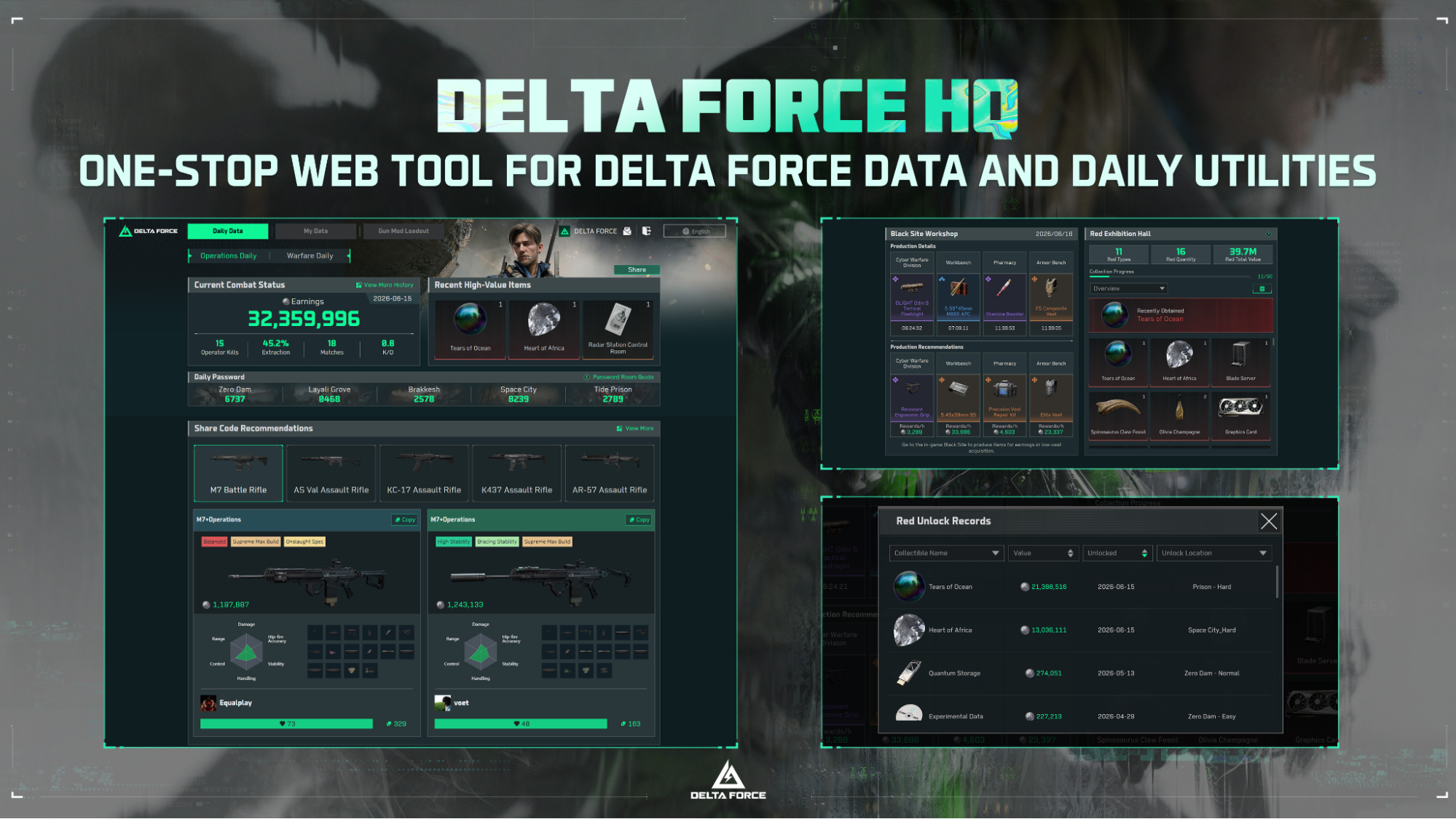 Account linking enabled the Delta Force HQ web utility