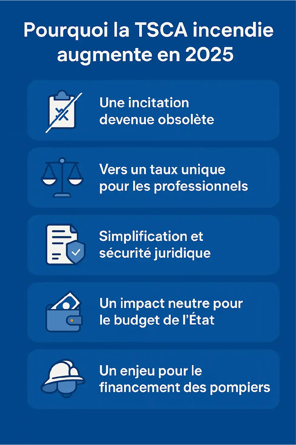Infographie explicative sur les raisons de la hausse de la TSCA