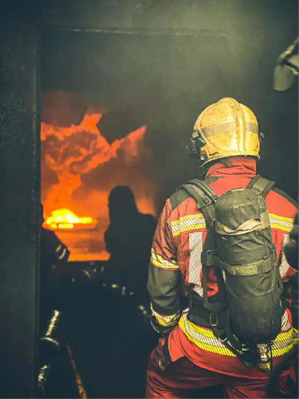 Pompiers en intervention