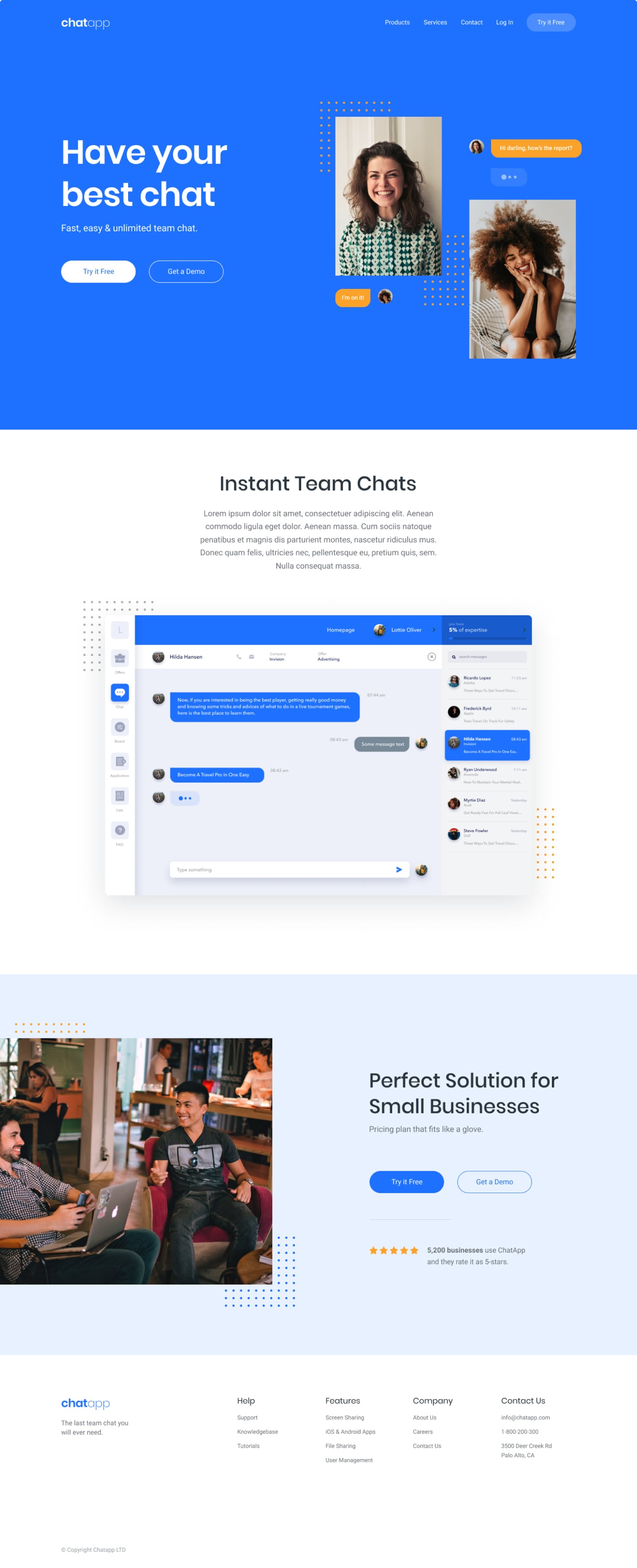 Chat App website