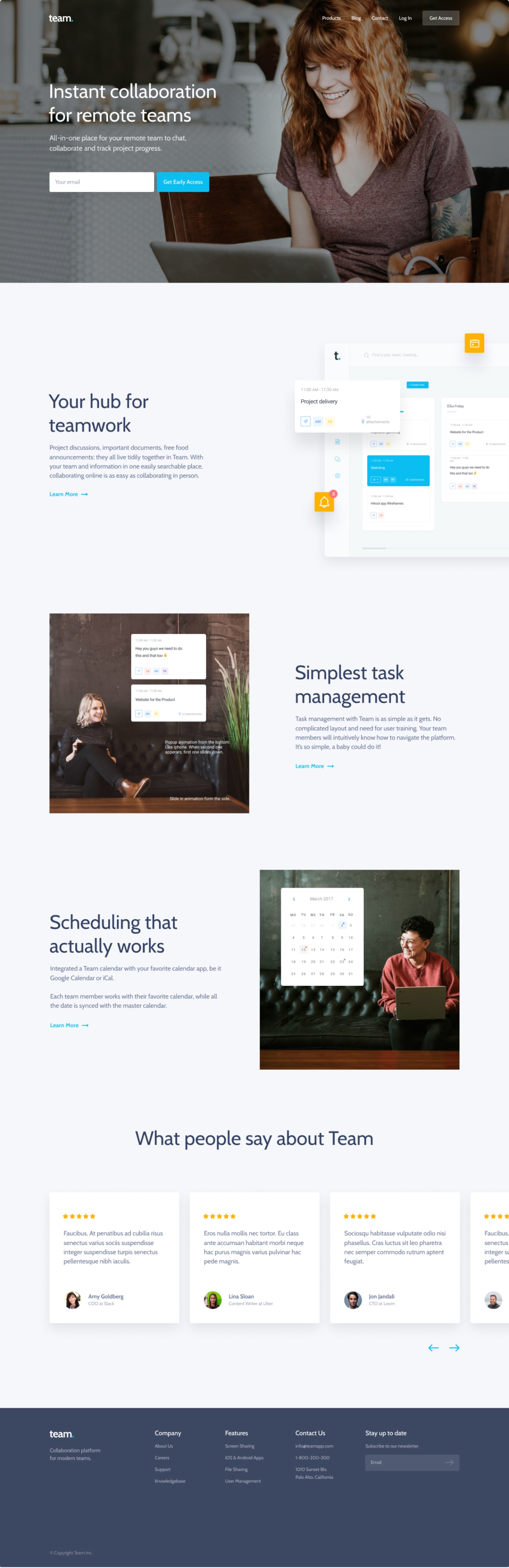 Team App website