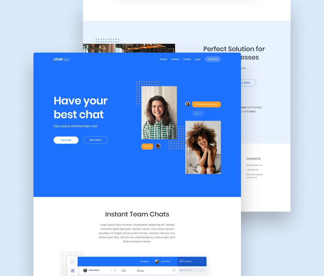 A mockup of a project