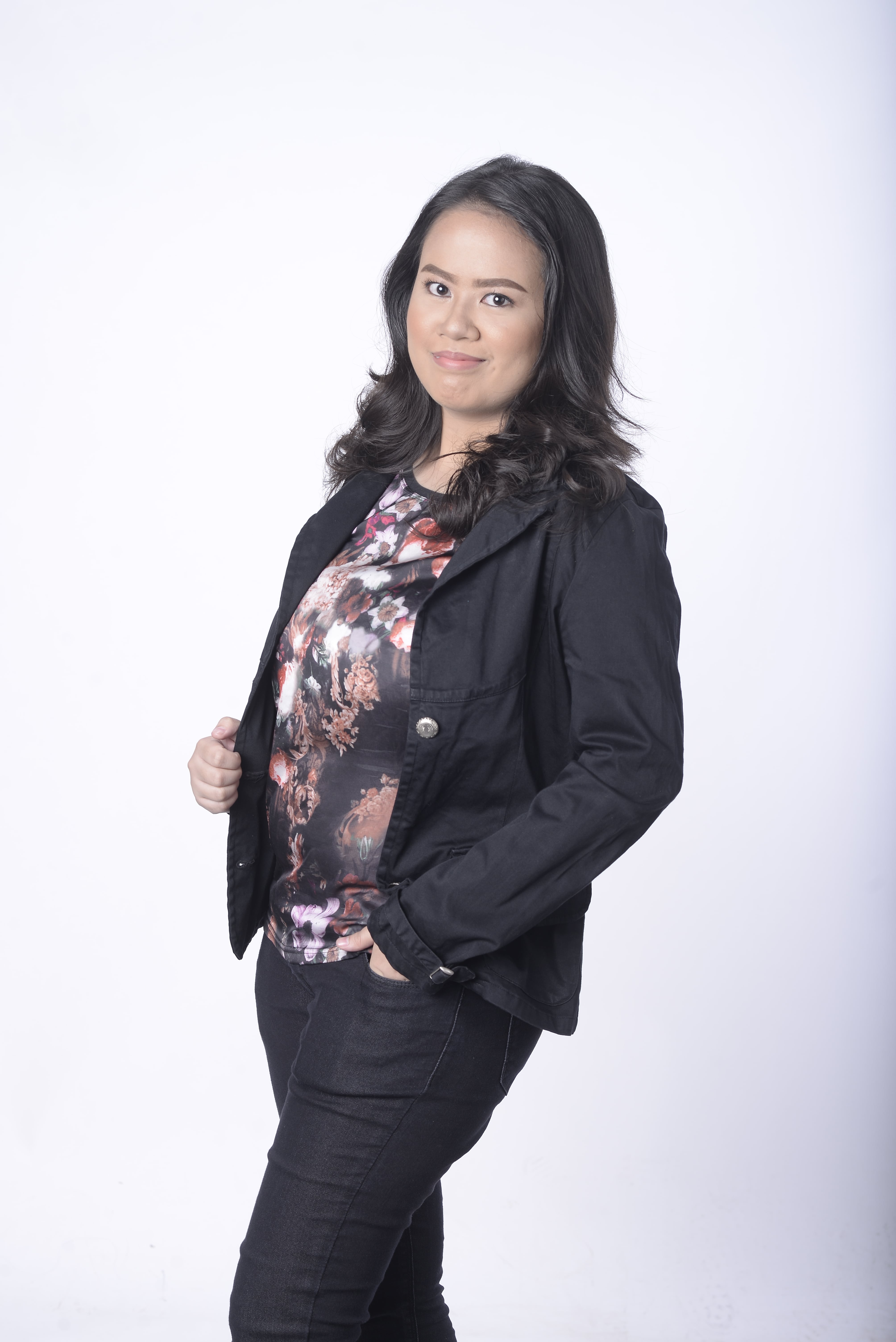 A professional woman posing