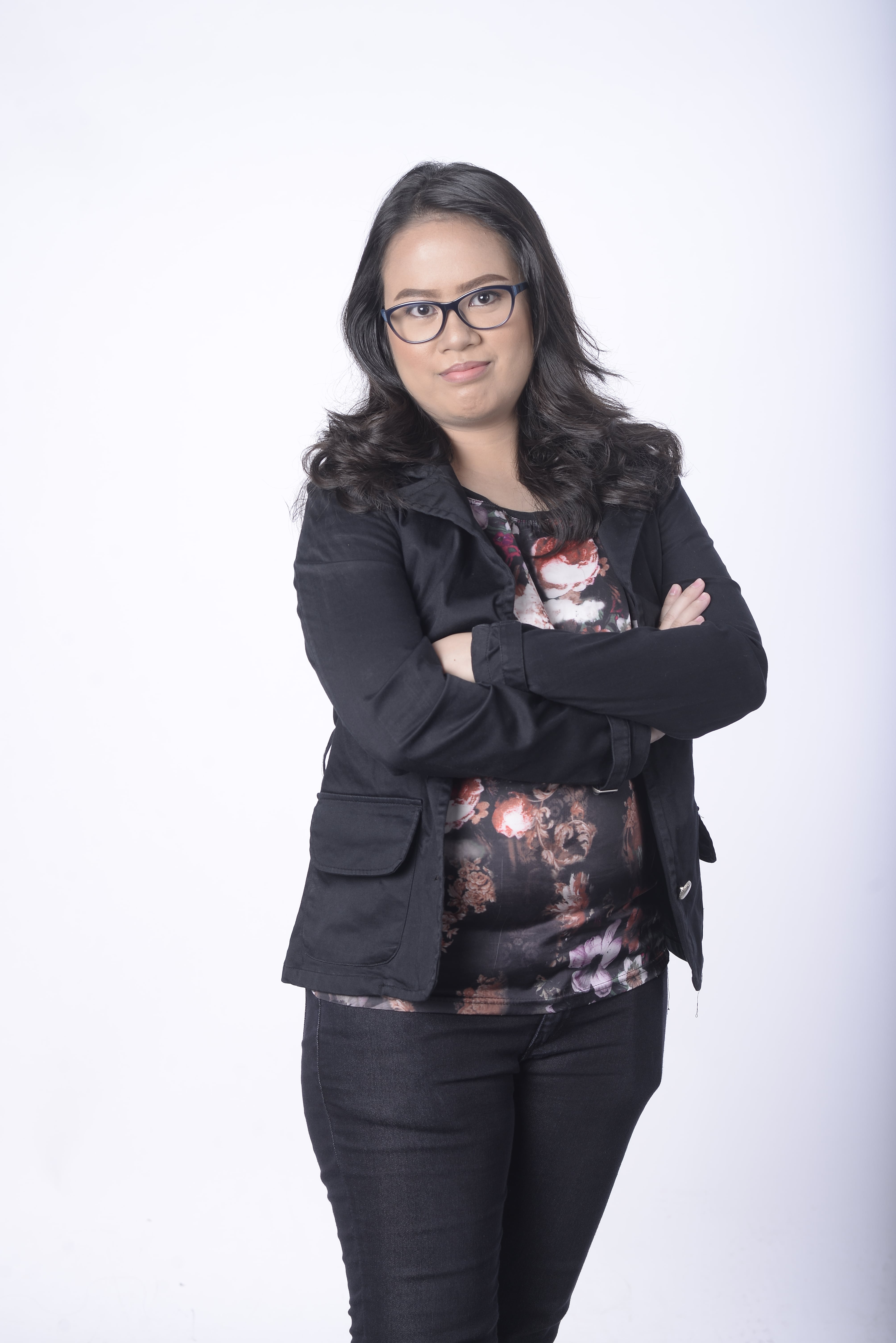 A professional woman posing