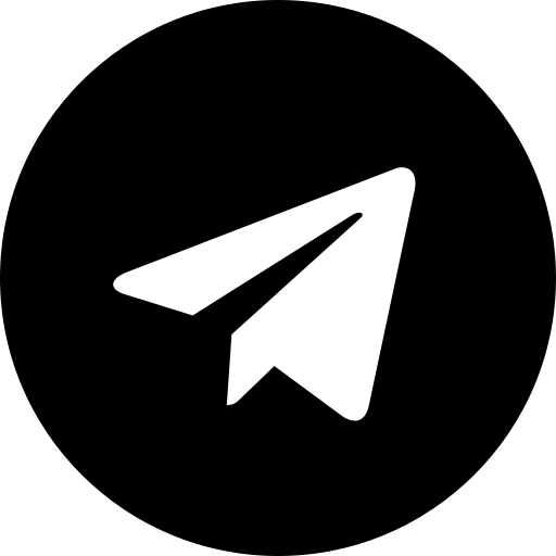 Telegram logo black
