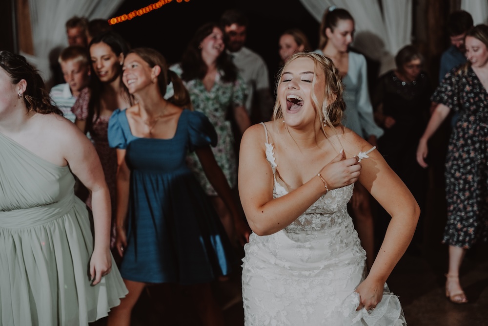 fun dance moments for Monica & Caleb's Wedding reception at Kentucky Wedding Venue