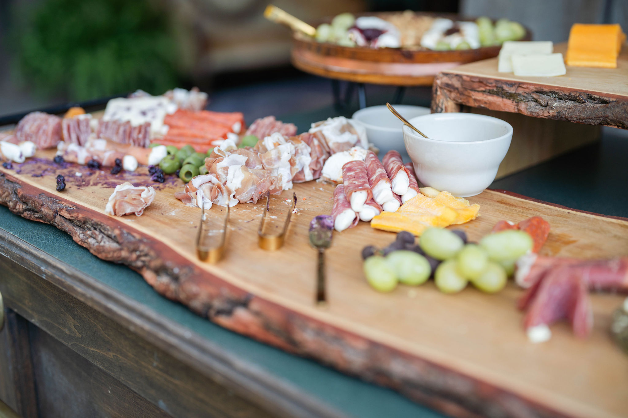 Charcuterie appetizers are always a hit at The Barn at Cedar Grove.  Sweets & Eats does a fabulous job!