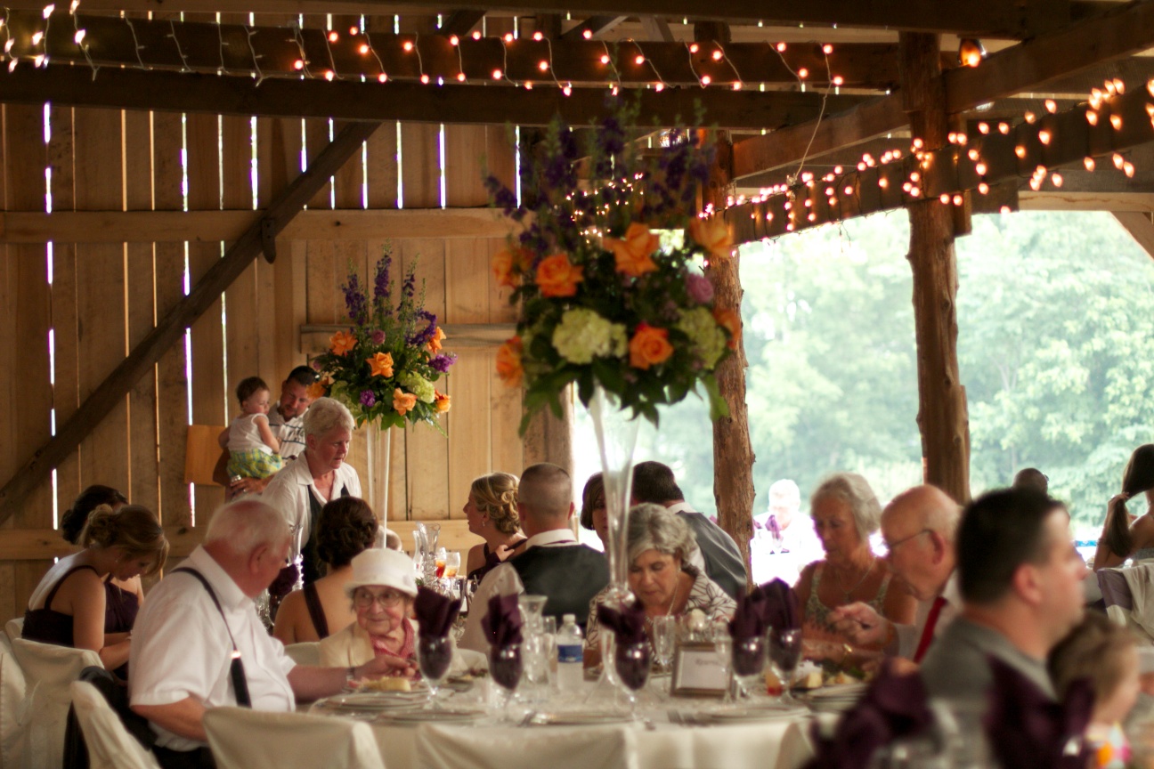 Grandparents enjoy the reception meal