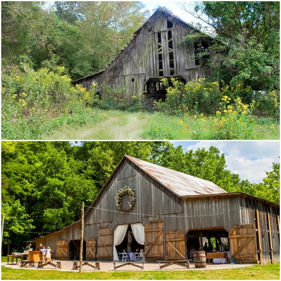 The Barn at Cedar Grove Before and After