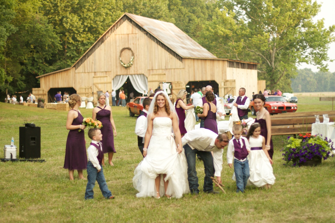 Candid moment after the wedding