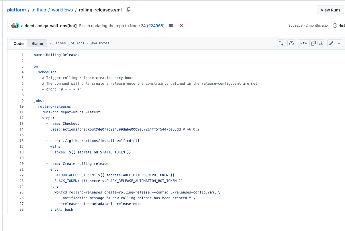 One of our GitHub Actions jobs