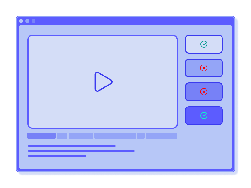 An illustration of a video player interface