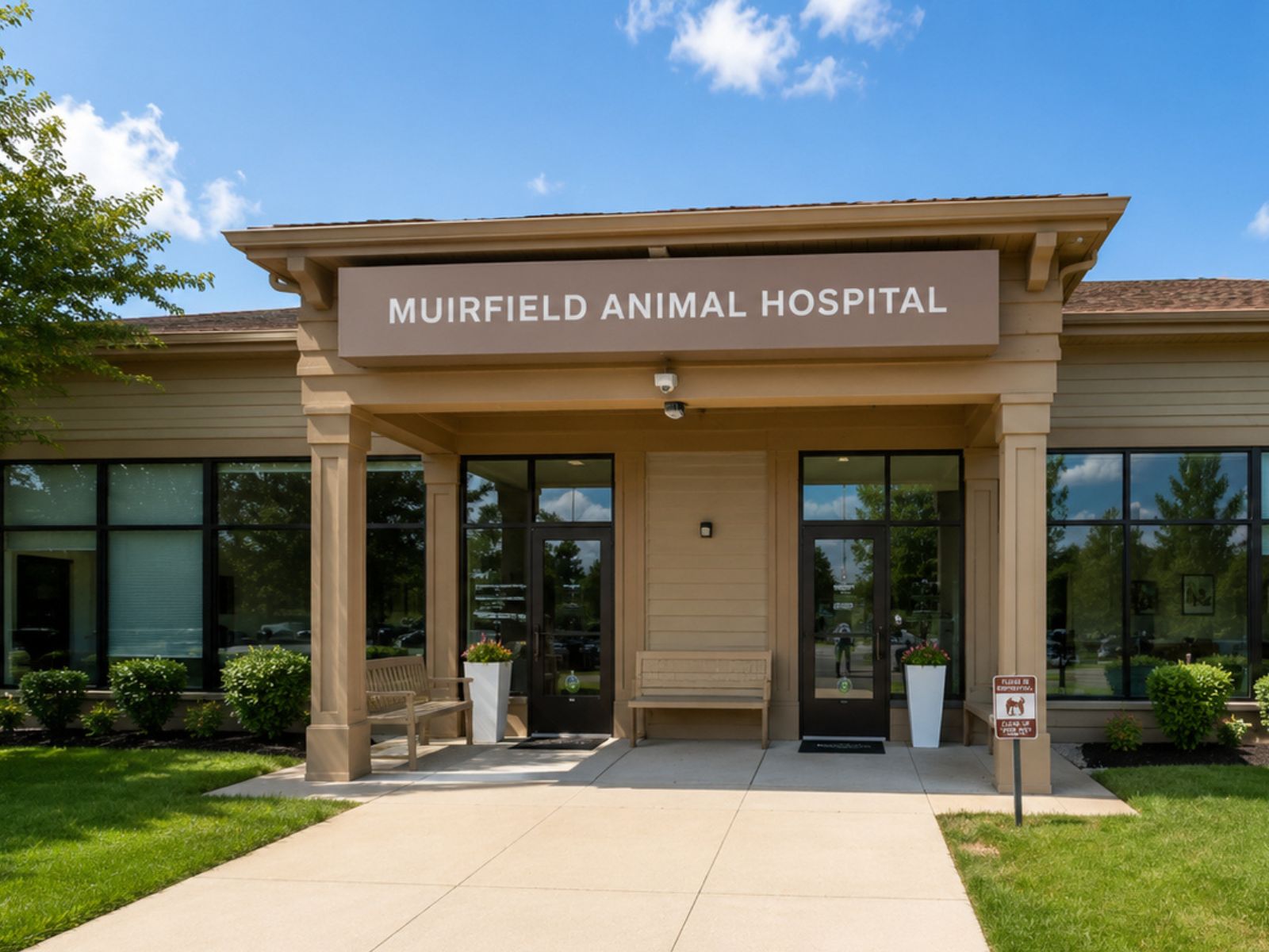 The front of Muirfield Animal Hospital in Dublin, Ohio