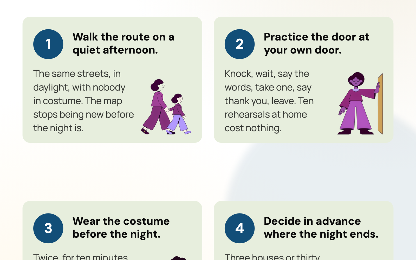 Practice Halloween before Halloween night