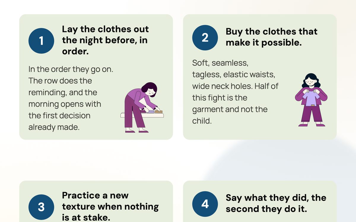 Getting dressed starts the night before