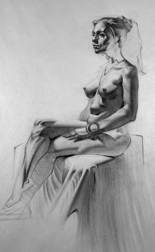 A figure drawing sketch