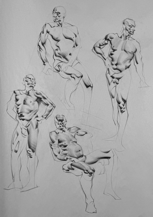 A figure drawing sketch