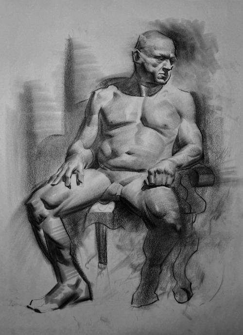A figure drawing sketch
