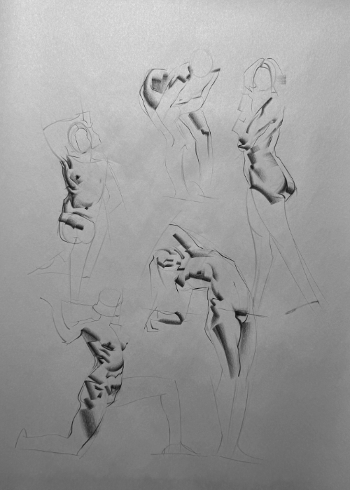 A figure drawing sketch