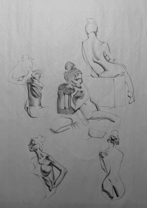 A figure drawing sketch