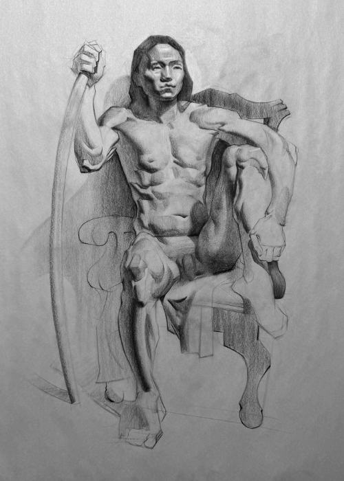 A figure drawing sketch