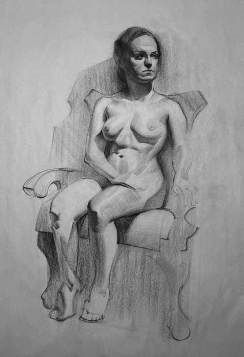 A figure drawing sketch