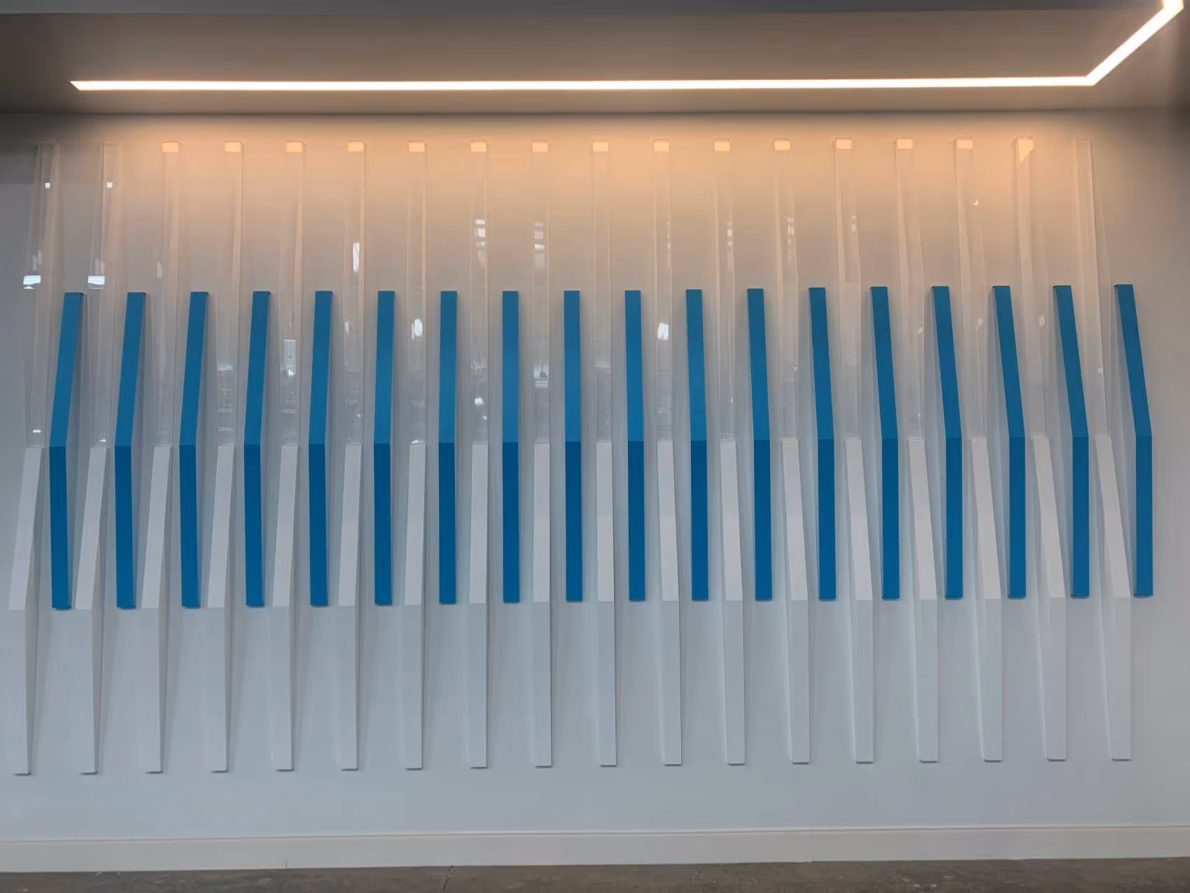 Custom acrylic LED illuminated wall art