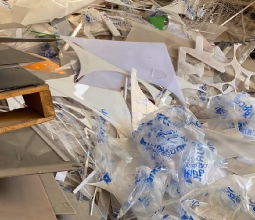 Scrap acrylic recycling