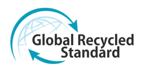GRS logo Global Recycled Standard globe with arrows