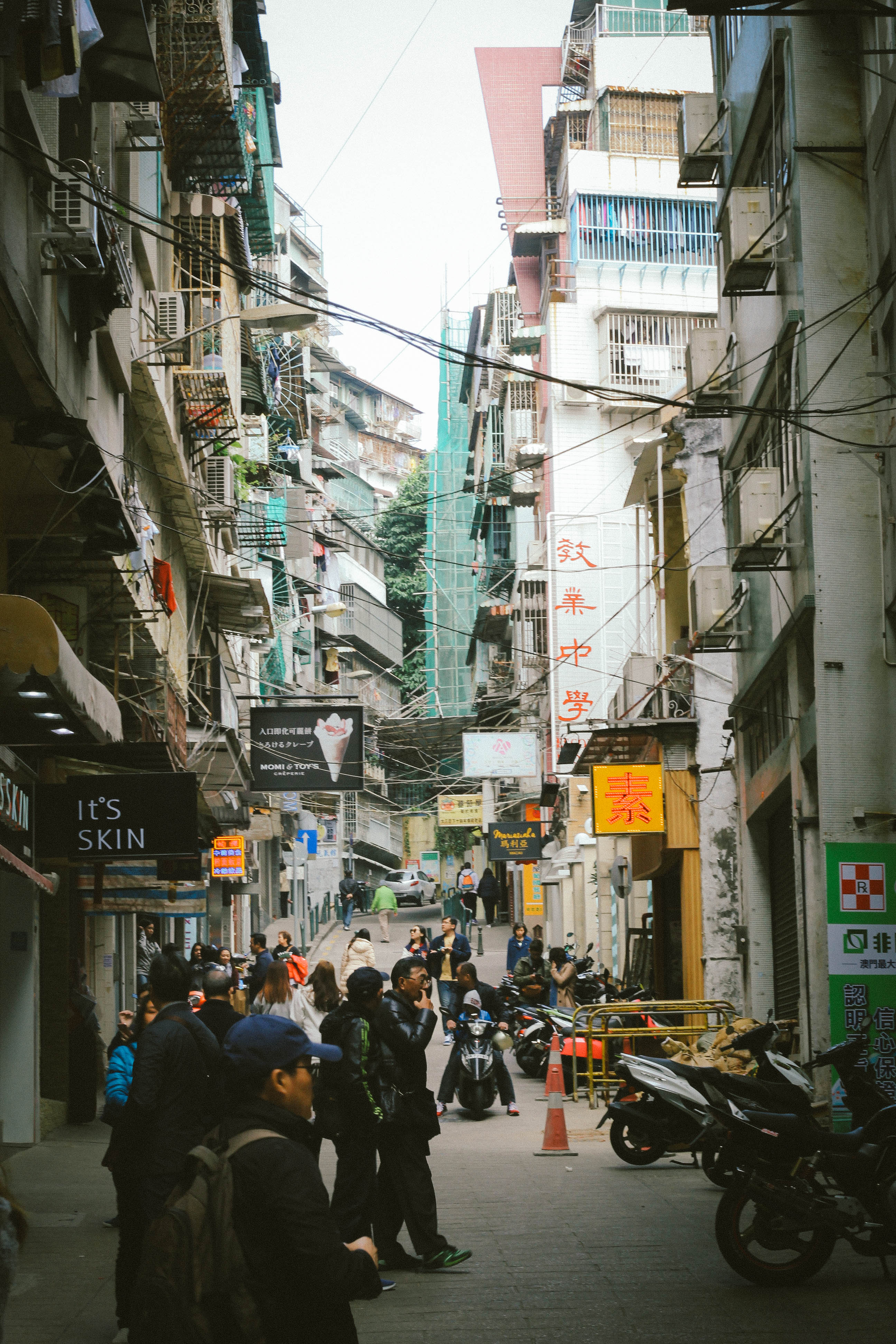 Photo of a street in Hong Kong
