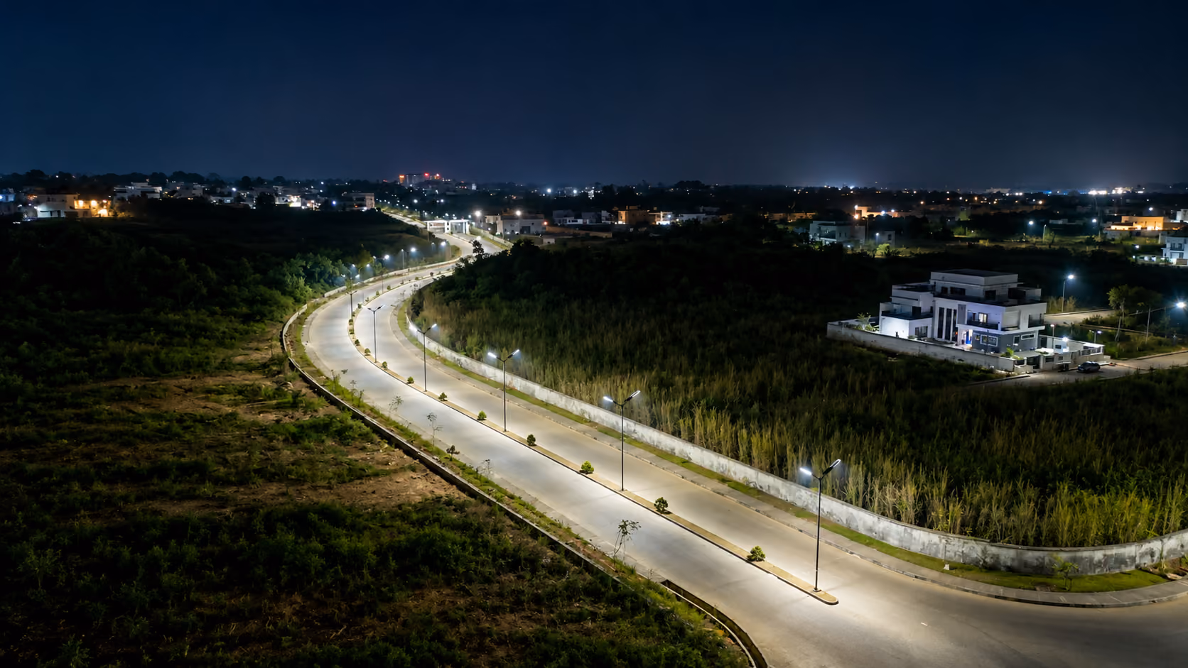 Solar streetlights at Awka Millennium City