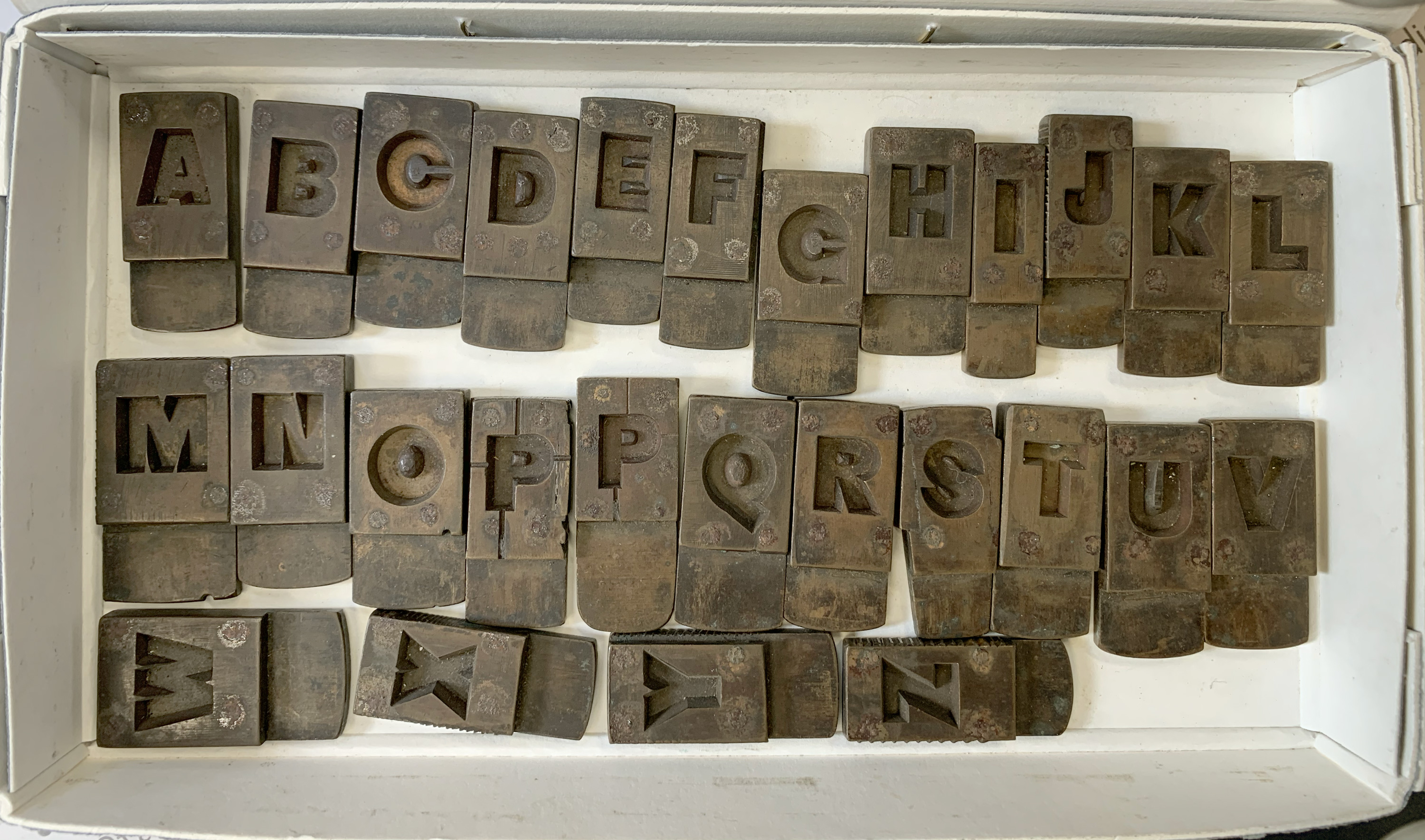 Matrices of Figgins’ Sans Serif held by St Bride Foundation, London