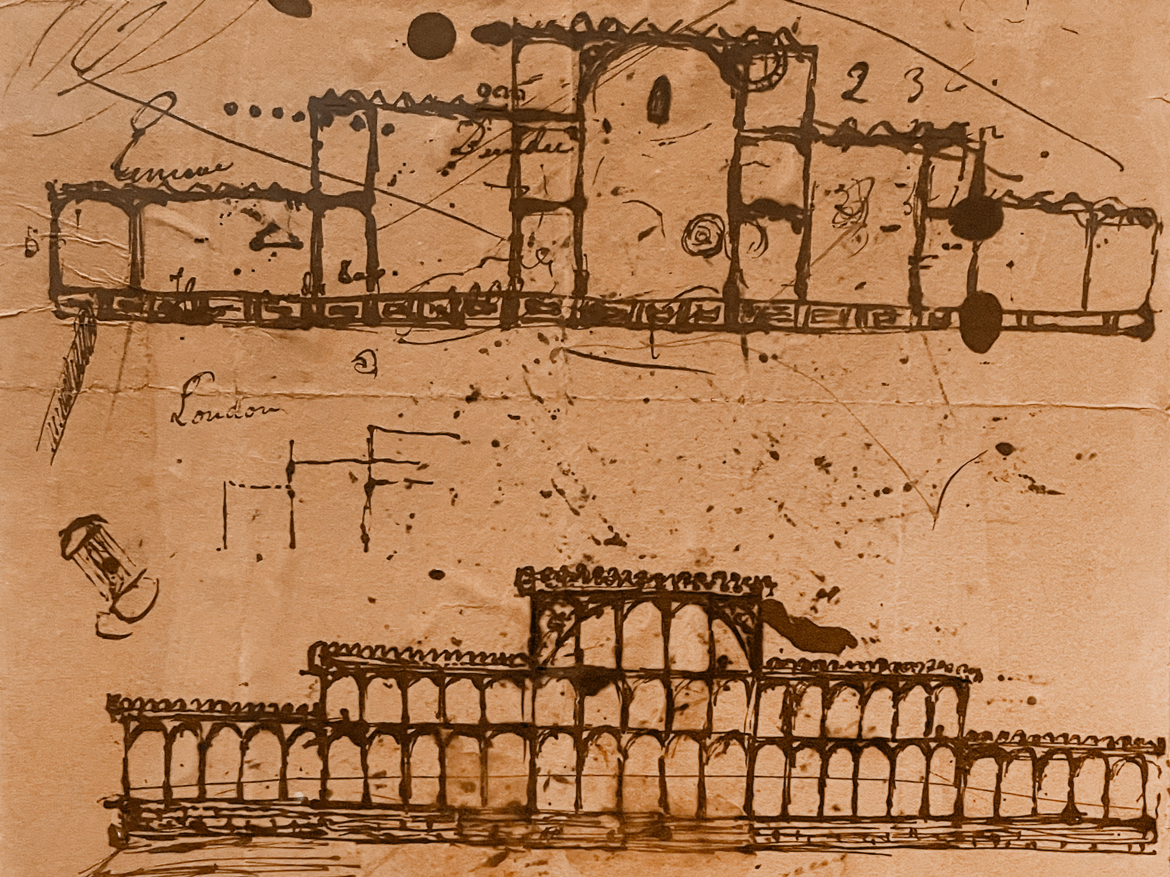 Paxton’s original sketches of the Crystal Palace