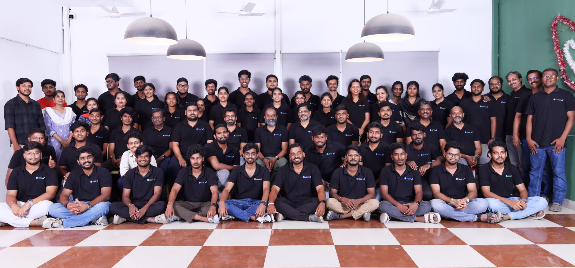 Collaborative workspace at the Minuscule Technologies office where Salesforce delivery teams sit together