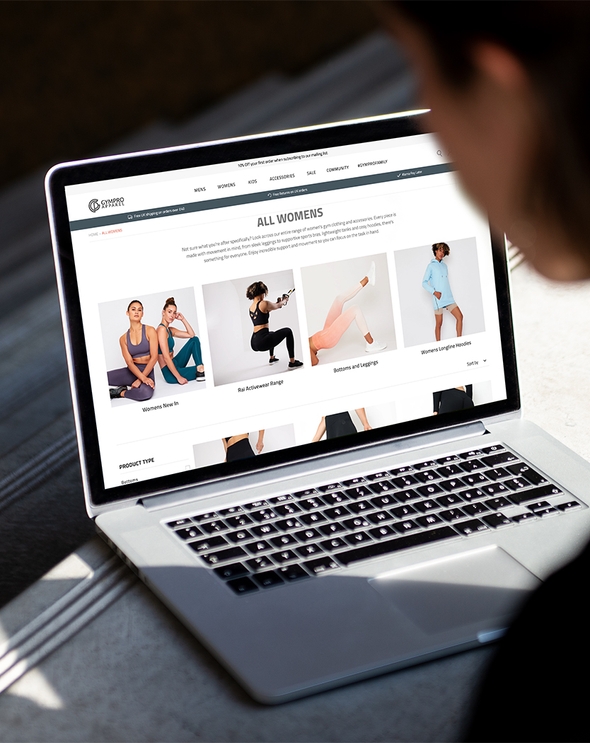 Gym Pro Apparel Ecommerce Collection Design